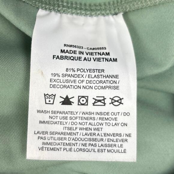 Nike Dri-Fit Check Logo Icon Mint Sage Green Pull-On Athletic Leggings Size S - Picture 8 of 9